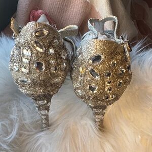 Gianni Bini Glittering Silver Heels